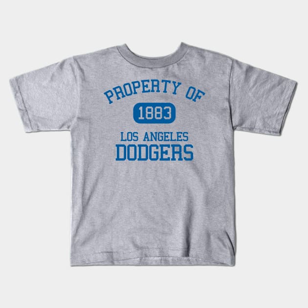 Property of Los Angeles Dodgers Kids T-Shirt by Funnyteesforme